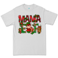 Dove Grey Mama Elf With Gift Christmas Premium Tee - BundleAndBundleShop