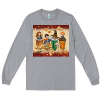 Heather Grey wizards coffee cups Long Sleeve Tee - TumblerDesignByShophia
