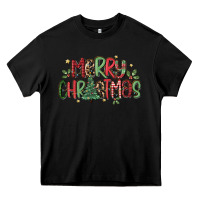 Black merry christmas Heavy Core Tee - MaliasSmallBusiness