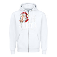 White i'm so good santa came twice christmas pajama funn Zipper Hoodie - tuanDangUi