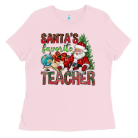 Santa's Favorite Teacher Ladies Tee | Teevron