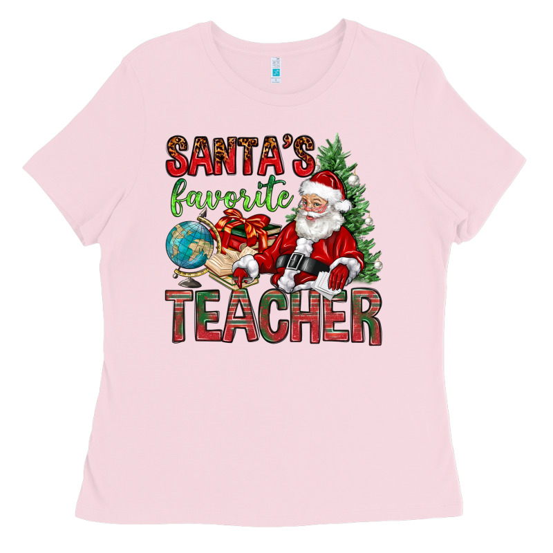 Santa's Favorite Teacher Ladies Tee by BundleAndBundleShop | Teevron