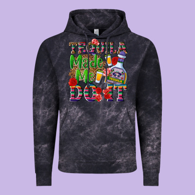 Tequila Made Me Do It Vintage Hoodie Designed By Nancycooperartshop