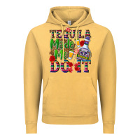 Vintage Mustard Tequila made me do it Vintage Hoodie - NancyCooperArtShop