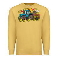 Antique Gold softball tractor Premium Sweatshirt - SublimationCraftShop