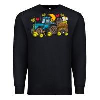 Black softball tractor Premium Sweatshirt - SublimationCraftShop