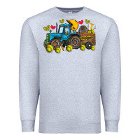 Heather Grey softball tractor Premium Sweatshirt - SublimationCraftShop