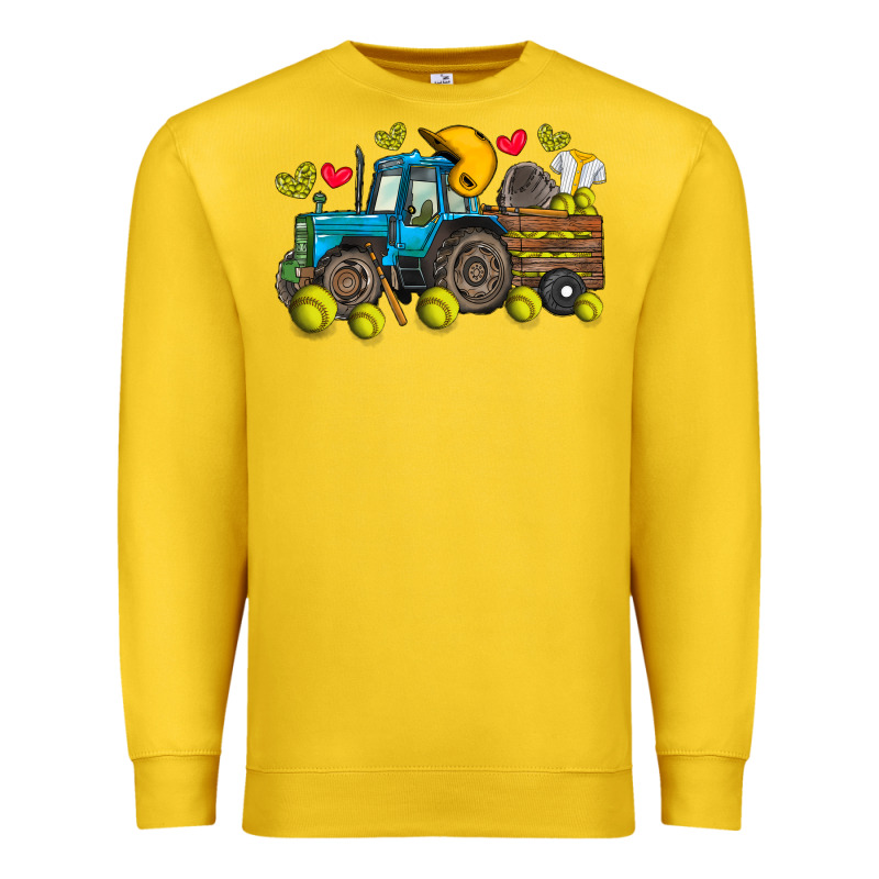 Softball Tractor Premium Sweatshirt by SublimationCraftShop | Teevron