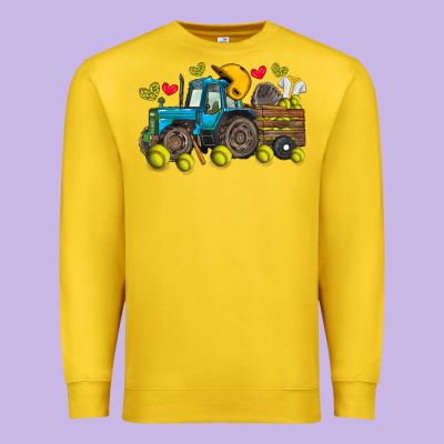 Softball Tractor Premium Sweatshirt Designed By Sublimationcraftshop