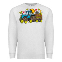 Oatmeal Heather softball tractor Premium Sweatshirt - SublimationCraftShop