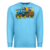 Ocean Blue softball tractor Premium Sweatshirt - SublimationCraftShop