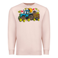 Pale Pink softball tractor Premium Sweatshirt - SublimationCraftShop