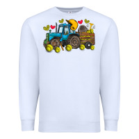 White softball tractor Premium Sweatshirt - SublimationCraftShop