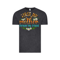 Vintage Black First My Mother Forever My Friend with Daisies Vintage Tee - texasbilliewilder
