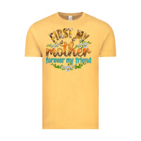 Vintage Mustard First My Mother Forever My Friend with Daisies Vintage Tee - texasbilliewilder