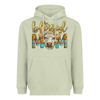 Matcha Western Blessed Mom Charolais Bull Mother's Day Heavyweight Hoodie - LillyAllenDesigns