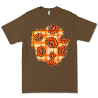 Cacao Thanksgiving Turkey With Tartan Patch Premium Tee - BundleAndBundleShop
