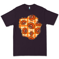 Plum Thanksgiving Turkey With Tartan Patch Premium Tee - BundleAndBundleShop
