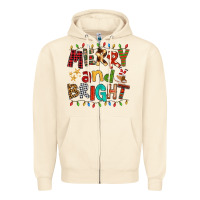 Sandshell Merry And Bright Zipper Hoodie - FaDigitalArtStudio