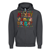 Smoke Merry And Bright Zipper Hoodie - FaDigitalArtStudio