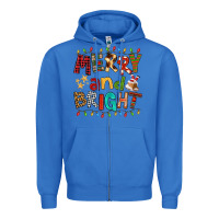 True Royal Merry And Bright Zipper Hoodie - FaDigitalArtStudio