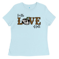 Baby Blue for the love of fall Ladies Tee - RanaPortraitStore