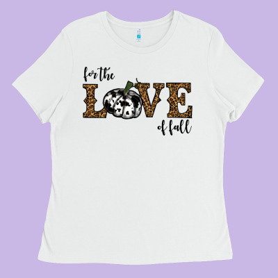 For The Love Of Fall Ladies Tee Designed By Ranaportraitstore