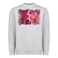 Heather Grey breast cancer brushstroke Heavyweight Sweatshirt - FaDigitalArtStudio