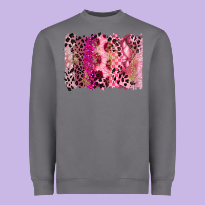 Breast Cancer Brushstroke Heavyweight Sweatshirt Designed By Fadigitalartstudio
