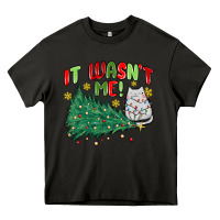 Asphalt it wasn't me! christmas cat Heavy Core Tee - MaliasSmallBusiness