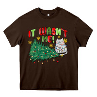 It Wasn't Me! Christmas Cat Heavy Core Tee | Teevron