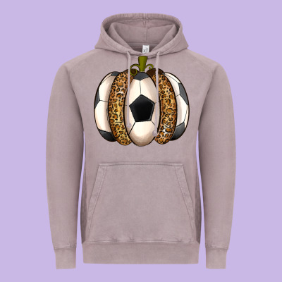 Soccer Pumpkin Vintage Hoodie Designed By Texasbilliewilder