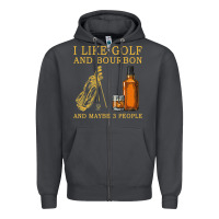 Smoke I Like Bourbon and Golf and Maybe 3 People Whiskey Zipper Hoodie - tuanDangUi