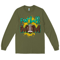 Army Green Football Mom Mother's Day Long Sleeve Tee - HowdyJamesFarm