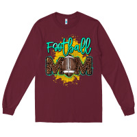 Burgundy Football Mom Mother's Day Long Sleeve Tee - HowdyJamesFarm