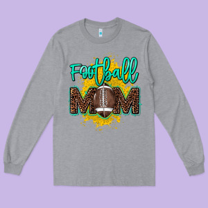 Football Mom Mother's Day Long Sleeve Tee Designed By Howdyjamesfarm