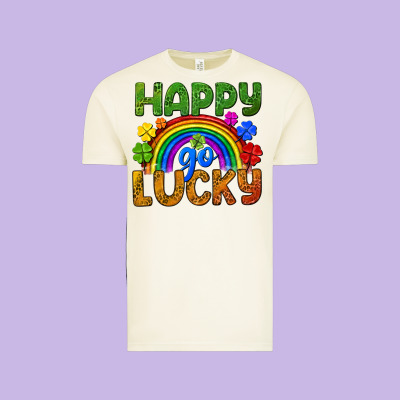 Happy Go Lucky Lgbtq+ Vintage Tee Designed By Nancycooperartshop