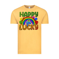 Vintage Mustard Happy go lucky LGBTQ+ Vintage Tee - NancyCooperArtShop