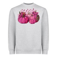 Heather Grey Cancer Pumpkins Heavyweight Sweatshirt - FaDigitalArtStudio