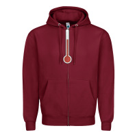 Burgundy thermometer halloween costume temperature gauge t Zipper Hoodie - tuanDangUi