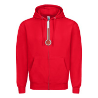 Red thermometer halloween costume temperature gauge t Zipper Hoodie - tuanDangUi