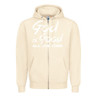 Sandshell God Is Good All The Time Christian Worship Zipper Hoodie - tuanDangUi