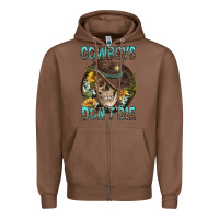 Chestnut Cowboys Don't Die Zipper Hoodie - FaDigitalArtStudio