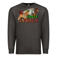 Smoke all the jingle ladies christmas horses Premium Sweatshirt - LillyAllenDesigns