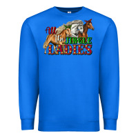 True Royal all the jingle ladies christmas horses Premium Sweatshirt - LillyAllenDesigns