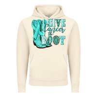 Vintage Artic Give Cancer the boot Ovarian Cancer teal ribbon Vintage Hoodie - NancyCooperArtShop