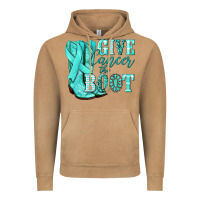 Vintage Camel Give Cancer the boot Ovarian Cancer teal ribbon Vintage Hoodie - NancyCooperArtShop