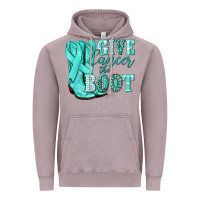 Vintage Zinc Give Cancer the boot Ovarian Cancer teal ribbon Vintage Hoodie - NancyCooperArtShop
