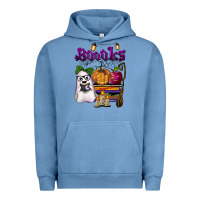 Pigment Pebble Blue boooks Urban Hoodie - BarkalooDesign