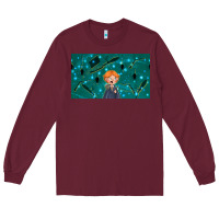 Burgundy wizard boy and mouse Long Sleeve Tee - TumblerDesignByShophia